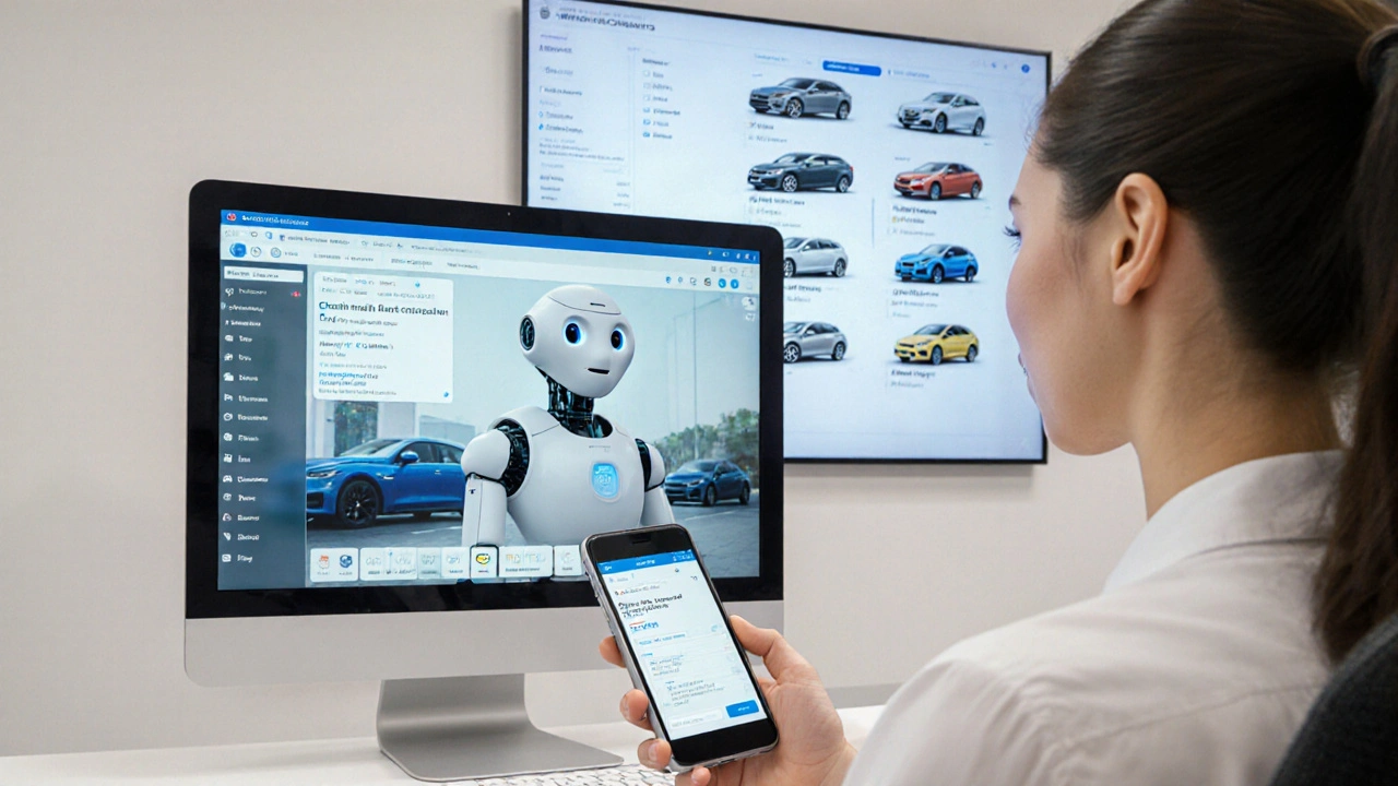 Zákazník komunikuje s AI chatbotem a zároveň obdrží e-mailové potvrzení rezervace.